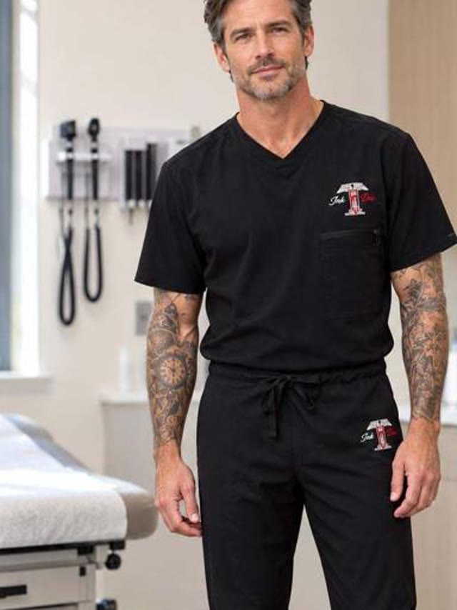 InkDoc Scrub Top